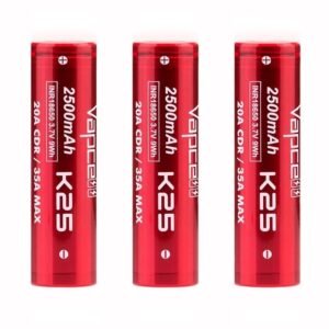 Vapcell K25 18650 Battery in Case
