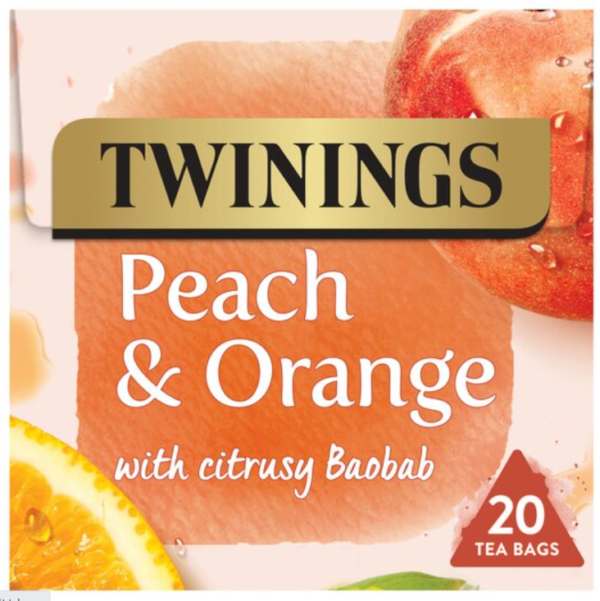 Twinings Peach & Orange 20 Teabags 40G
